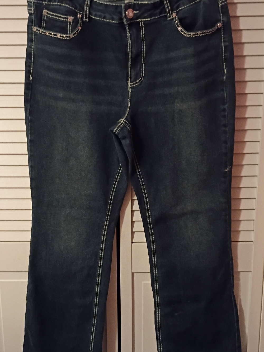 Dark Wash Womens Jeans - Classic Straight Leg